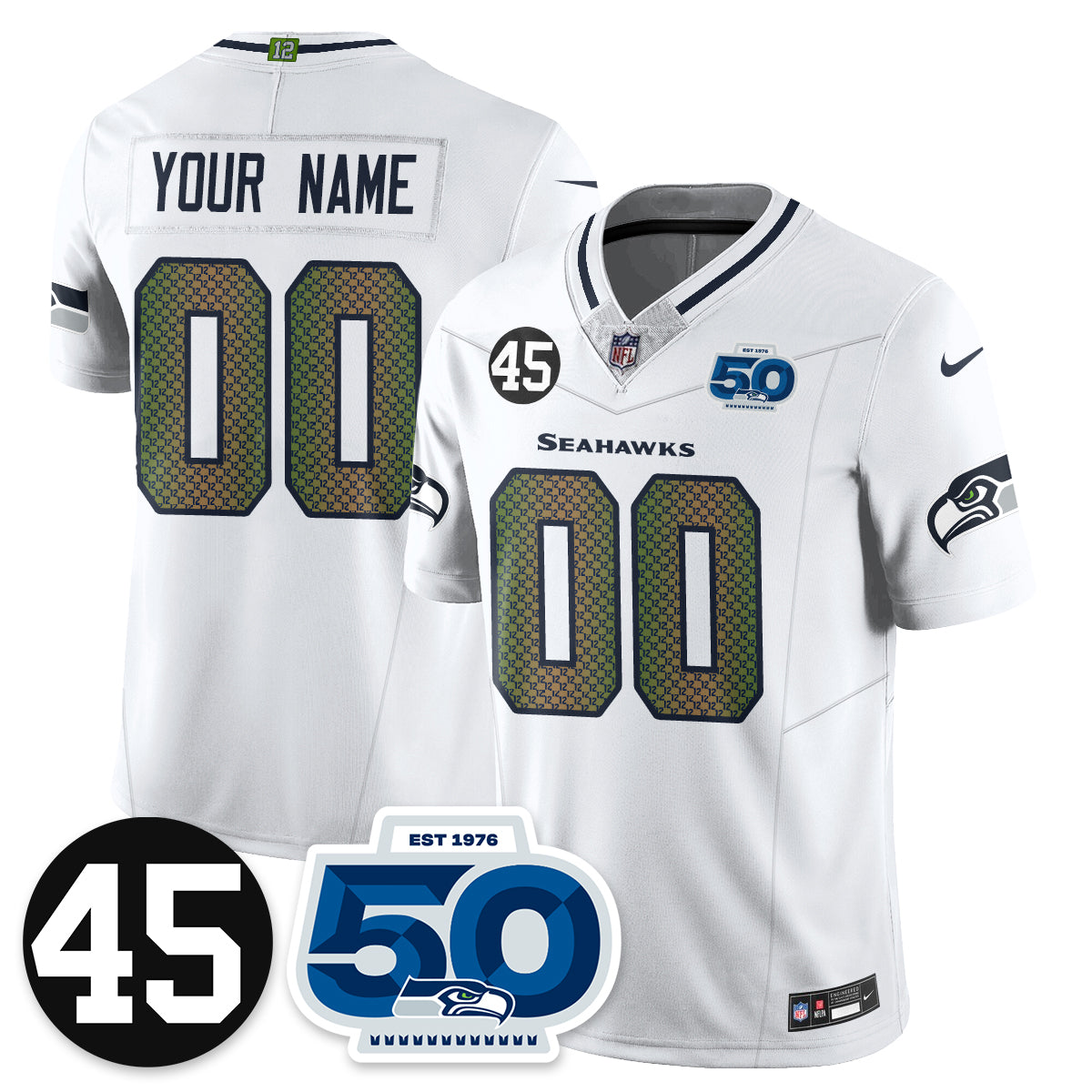 Seattle Seahawks Vapor Limited Custom Jersey - Honor Kenny Easley - All Stitched