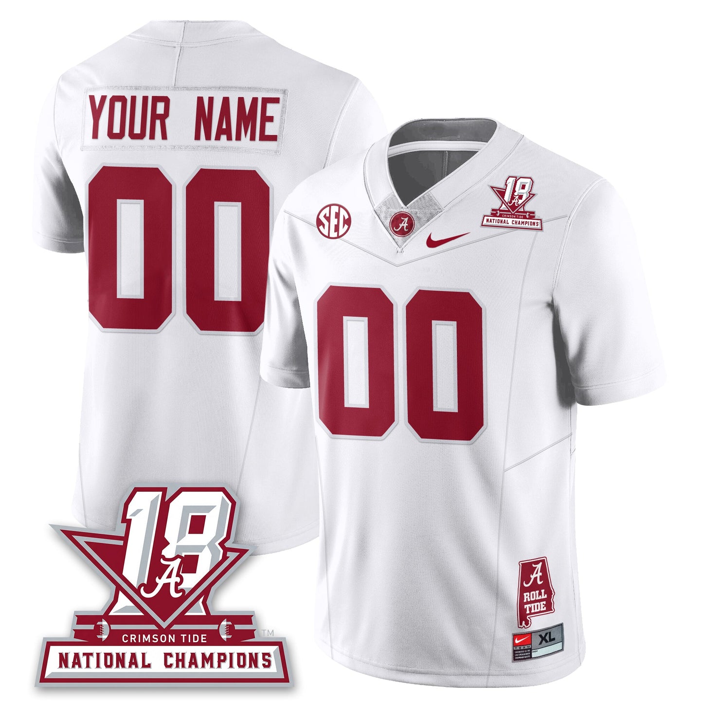 BAMA 18x-Time National Champions Vapor Limited Jersey - All Stitched