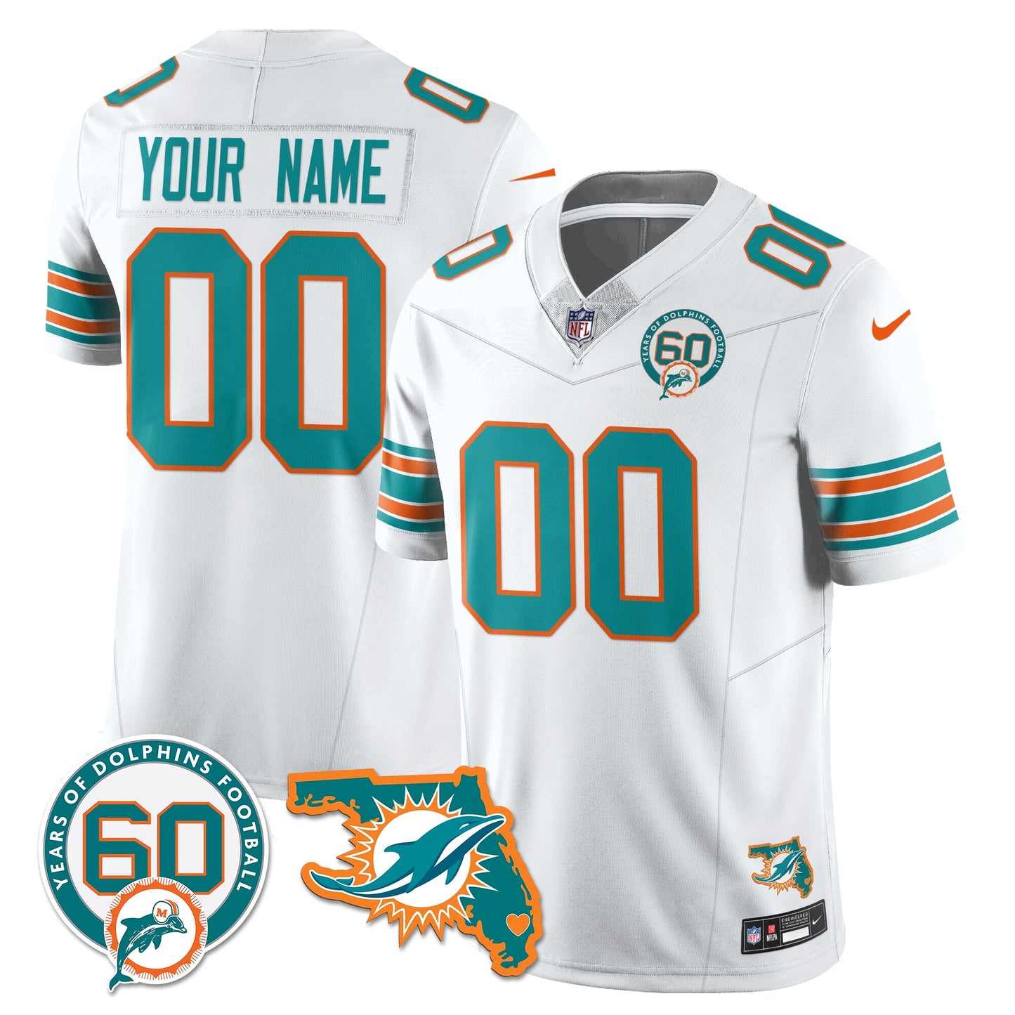 MIA 60th Season Vapor Limited Jersey - All Stitched