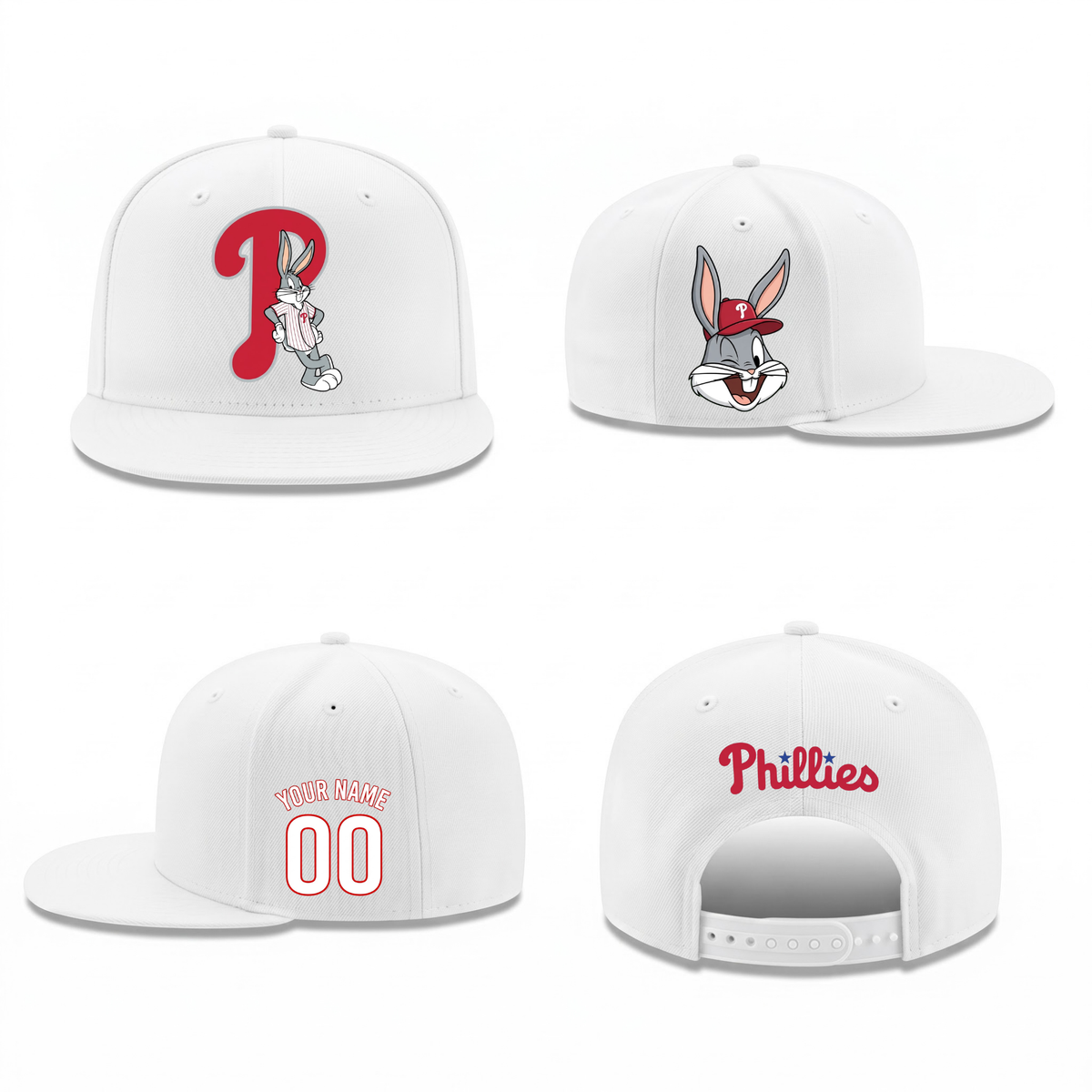 PHI x Bunny Personalized Snapback Cap - Printed