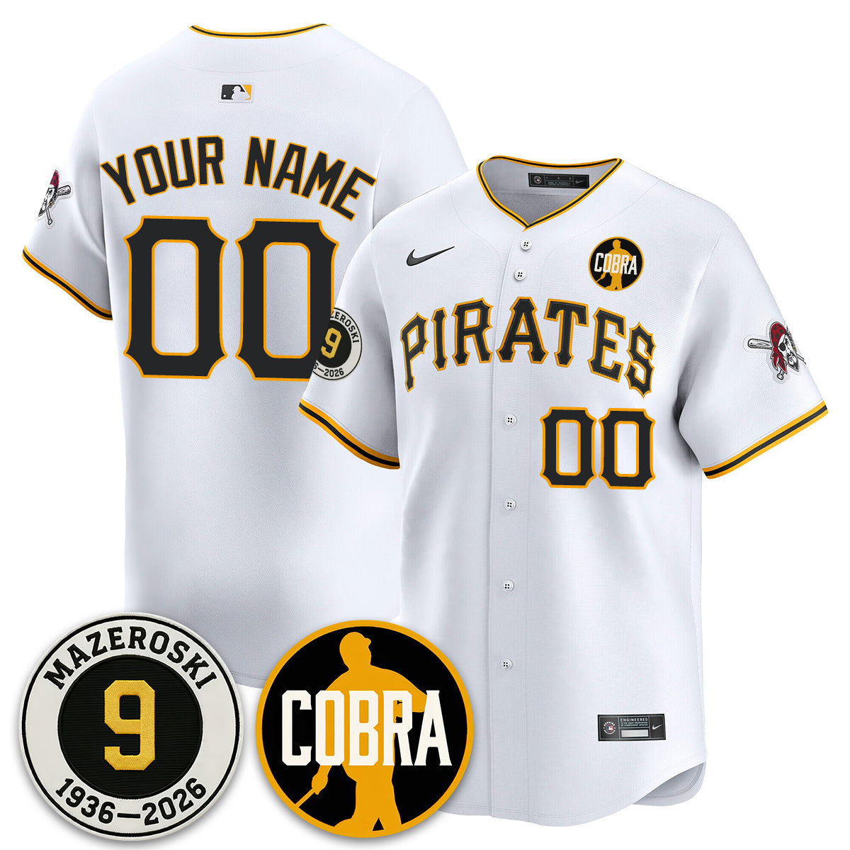 PIT Memories Vapor Limited Jersey - Bill Mazeroski Patch - All Stitched