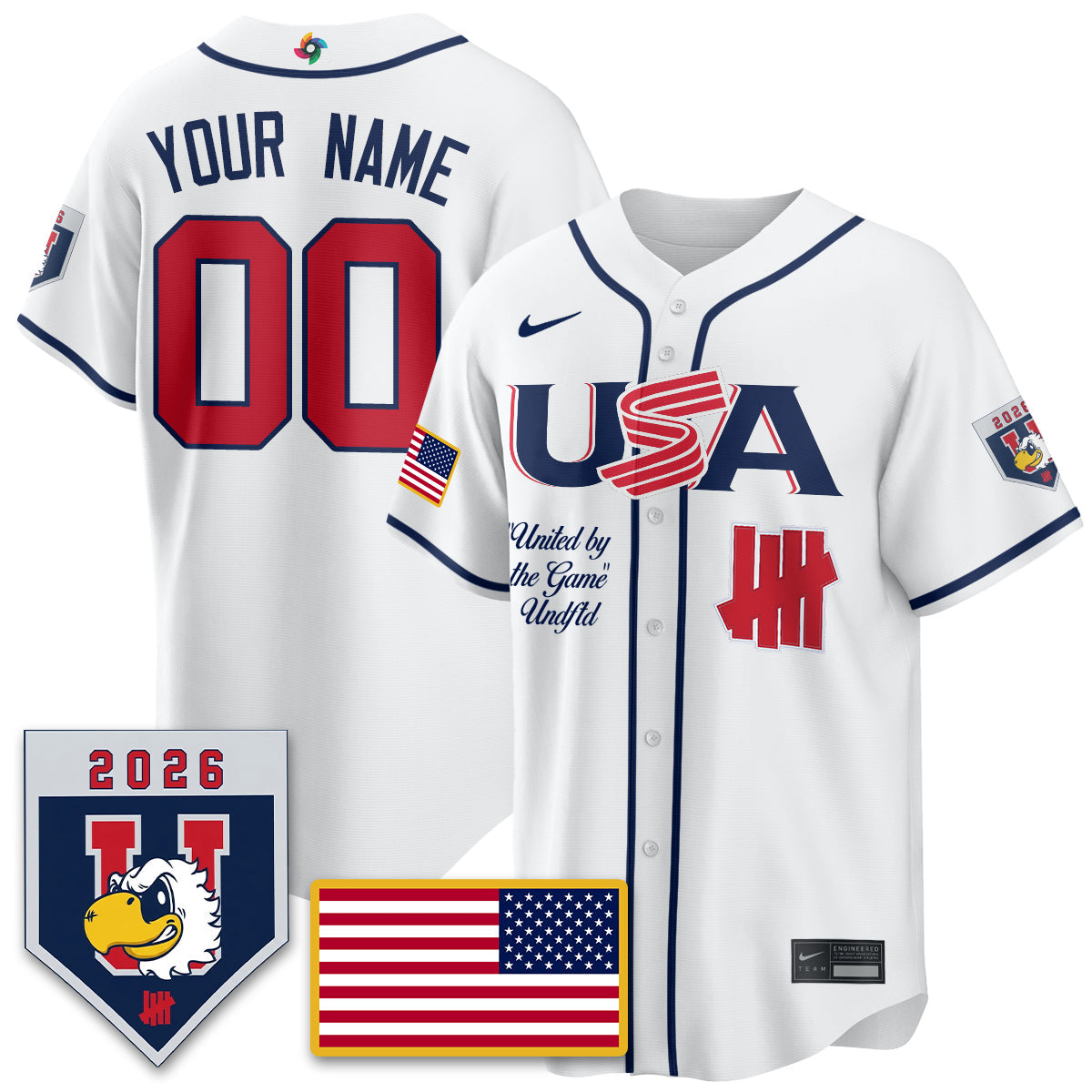 USA Baseball x Undefeated 2026 World Baseball Classic Limited Jersey - All Stitched