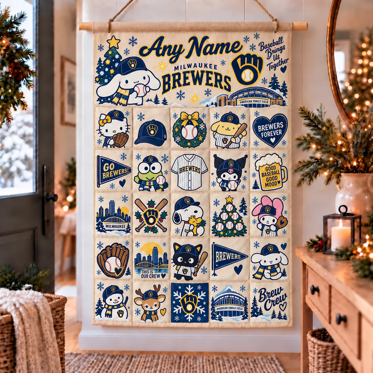 MIL Christmas Custom Wall Advent Calendar - Printed V4