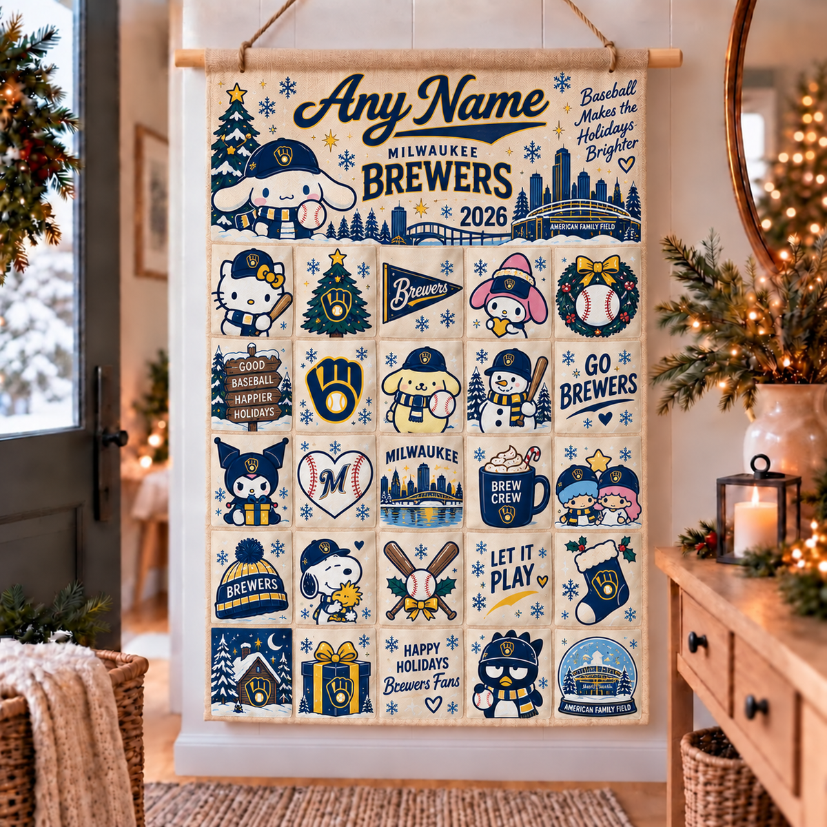 MIL Christmas Custom Wall Advent Calendar - Printed V5