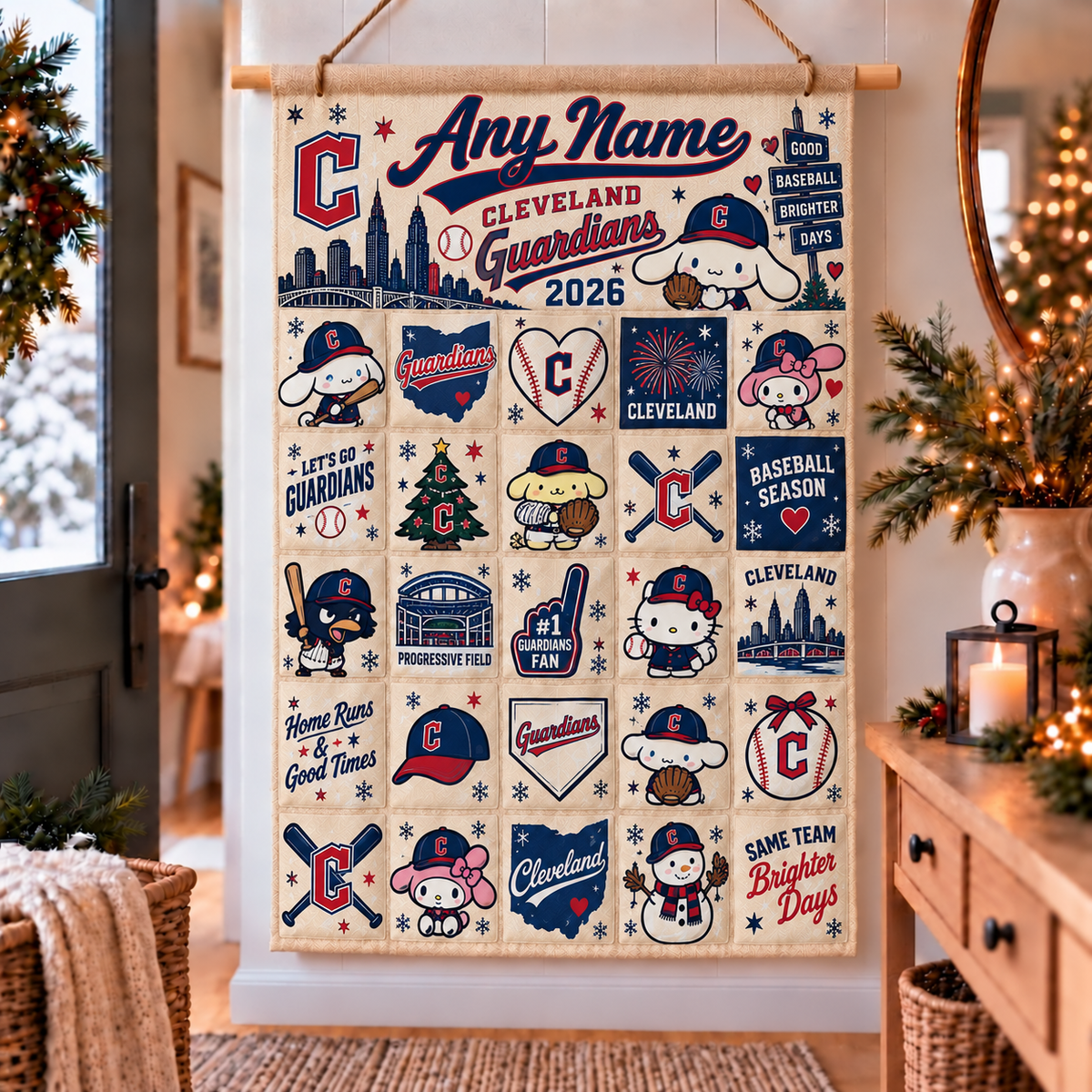 CLE Christmas x Santorini Friends Custom Wall Advent Calendar - Printed V3