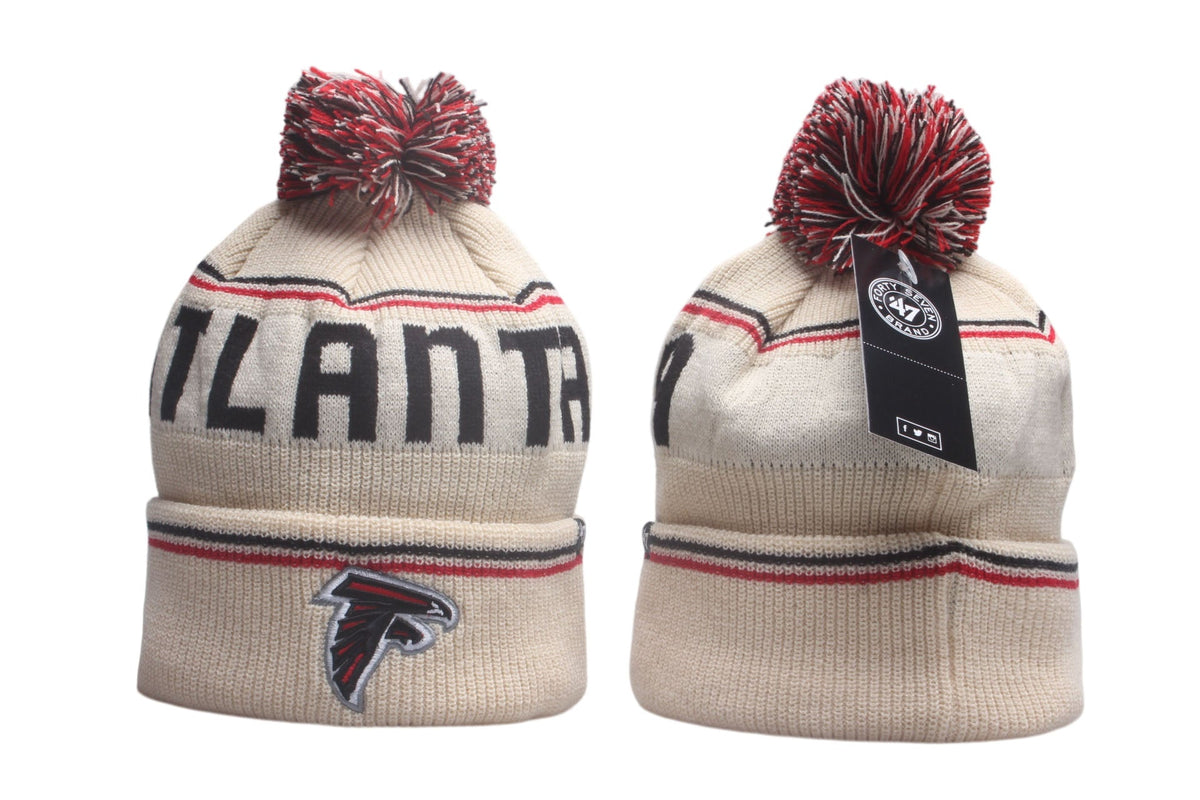 ATL Cuffed Knit Hat with Pom - Embroidered Patch