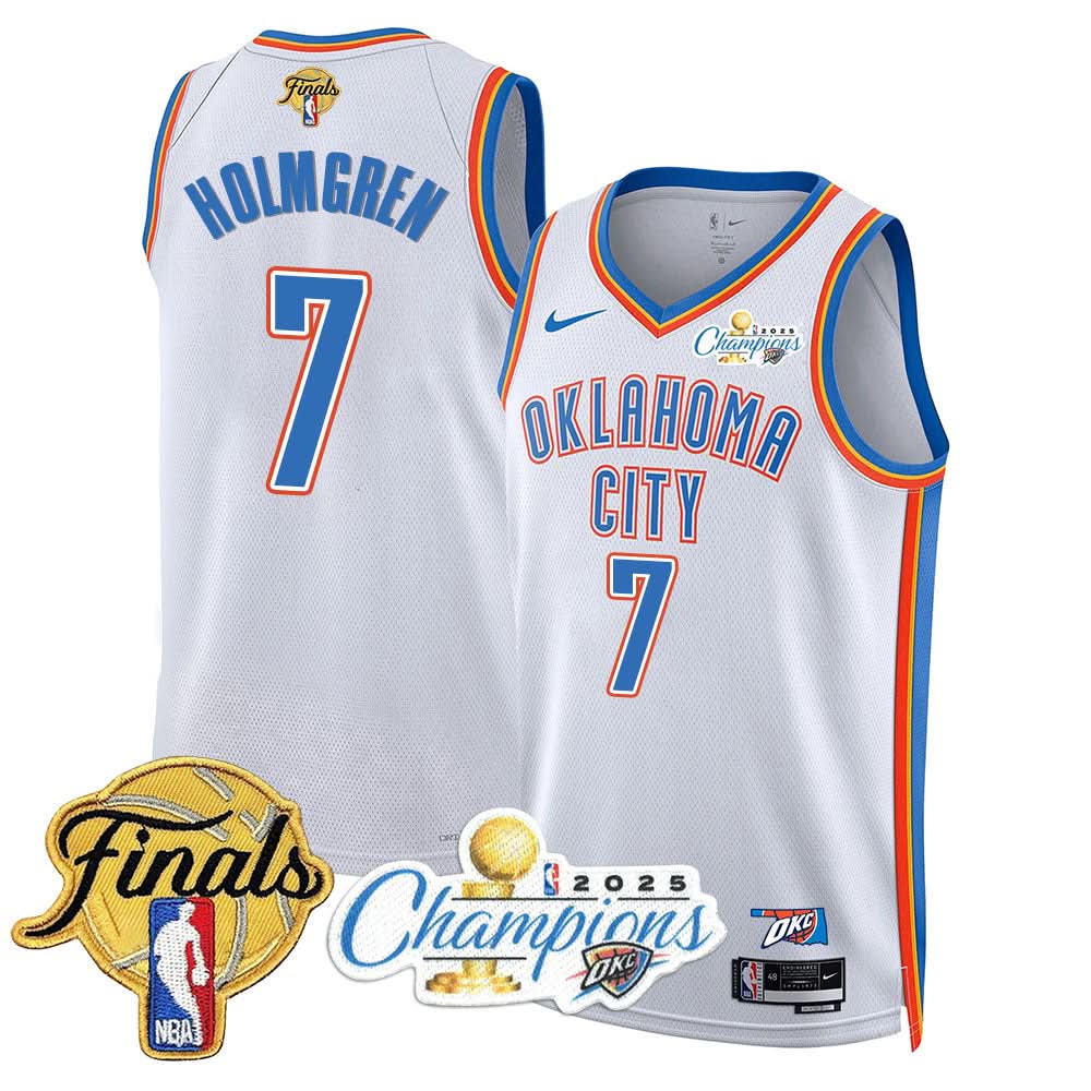 Oklahoma City Thunder 2025 NBA Champions Jersey - All Stitched