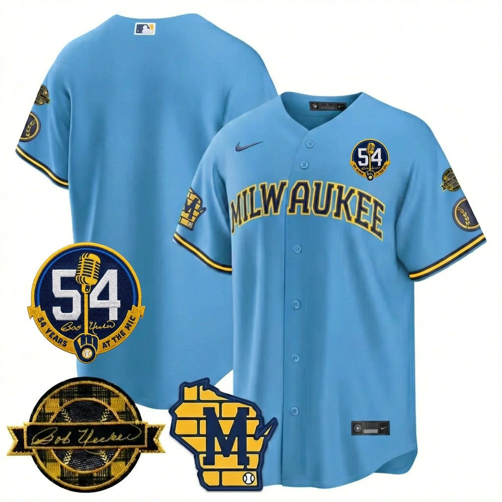MIL 'Bob Uecker - 54 Seasons for Brewers' Vapor Premier Limited Jersey - All Stitched