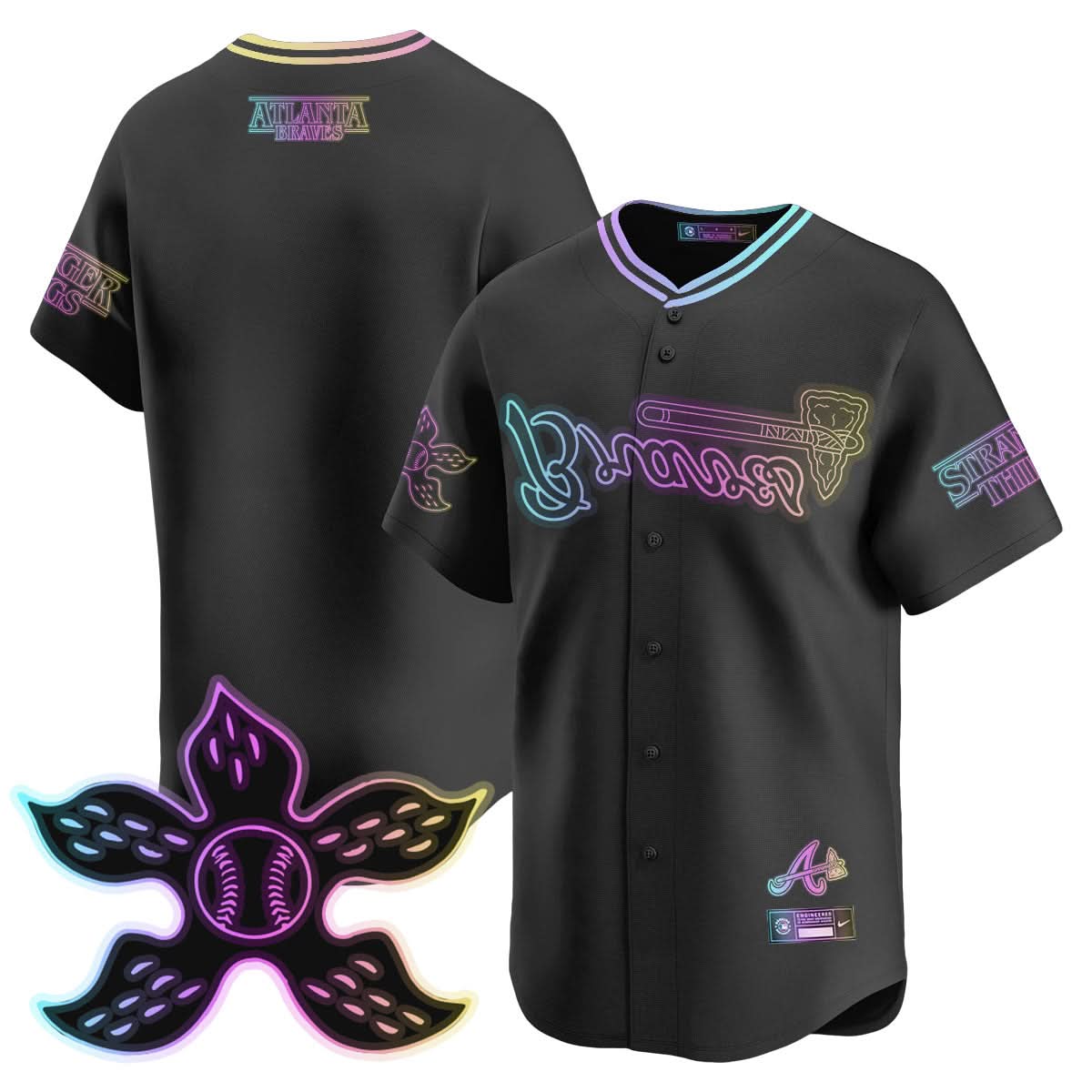 Atlanta Braves Stranger Things 2025 Limited Jersey - All Stitched