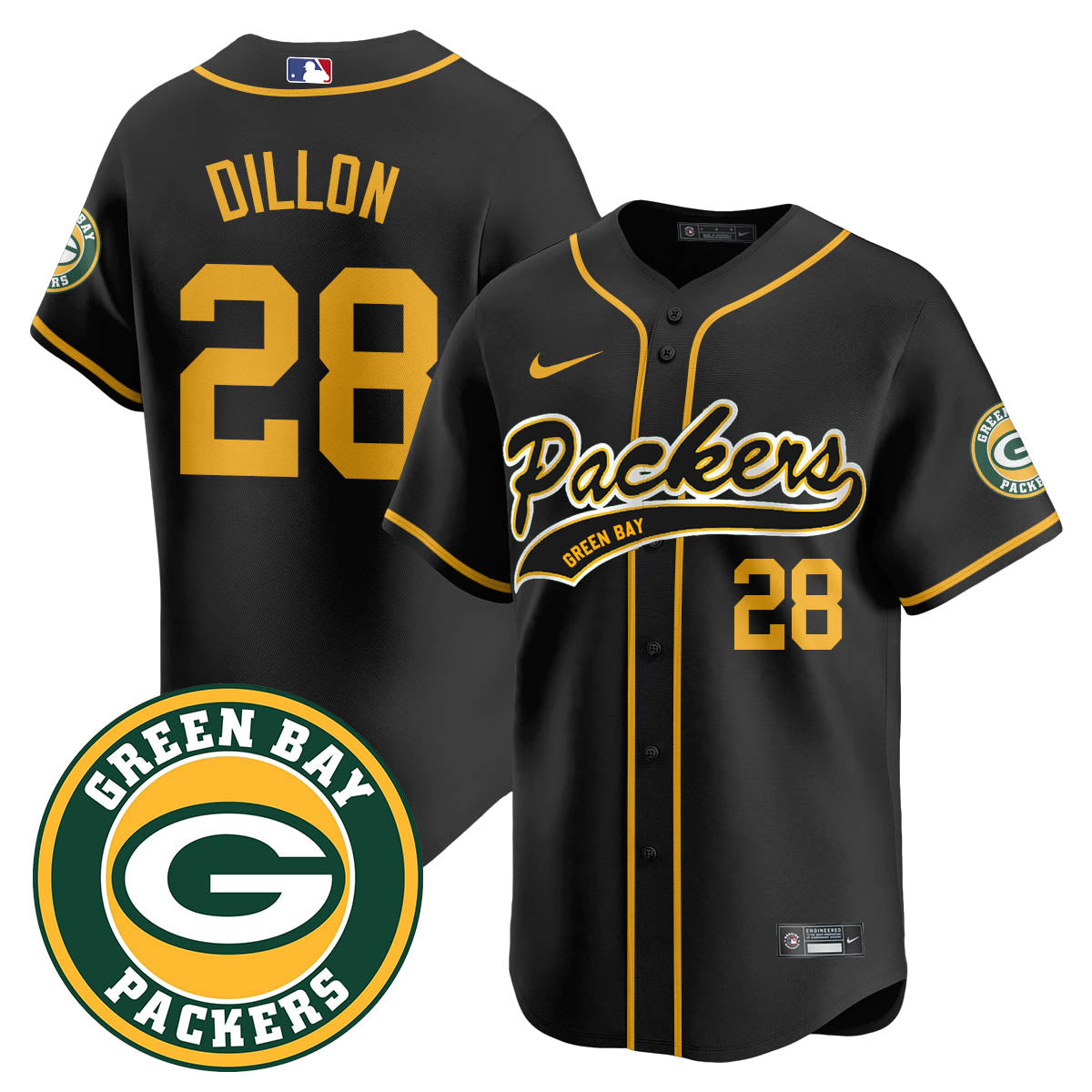 Green Bay Packers Limited Baseball Jersey - All Stitched