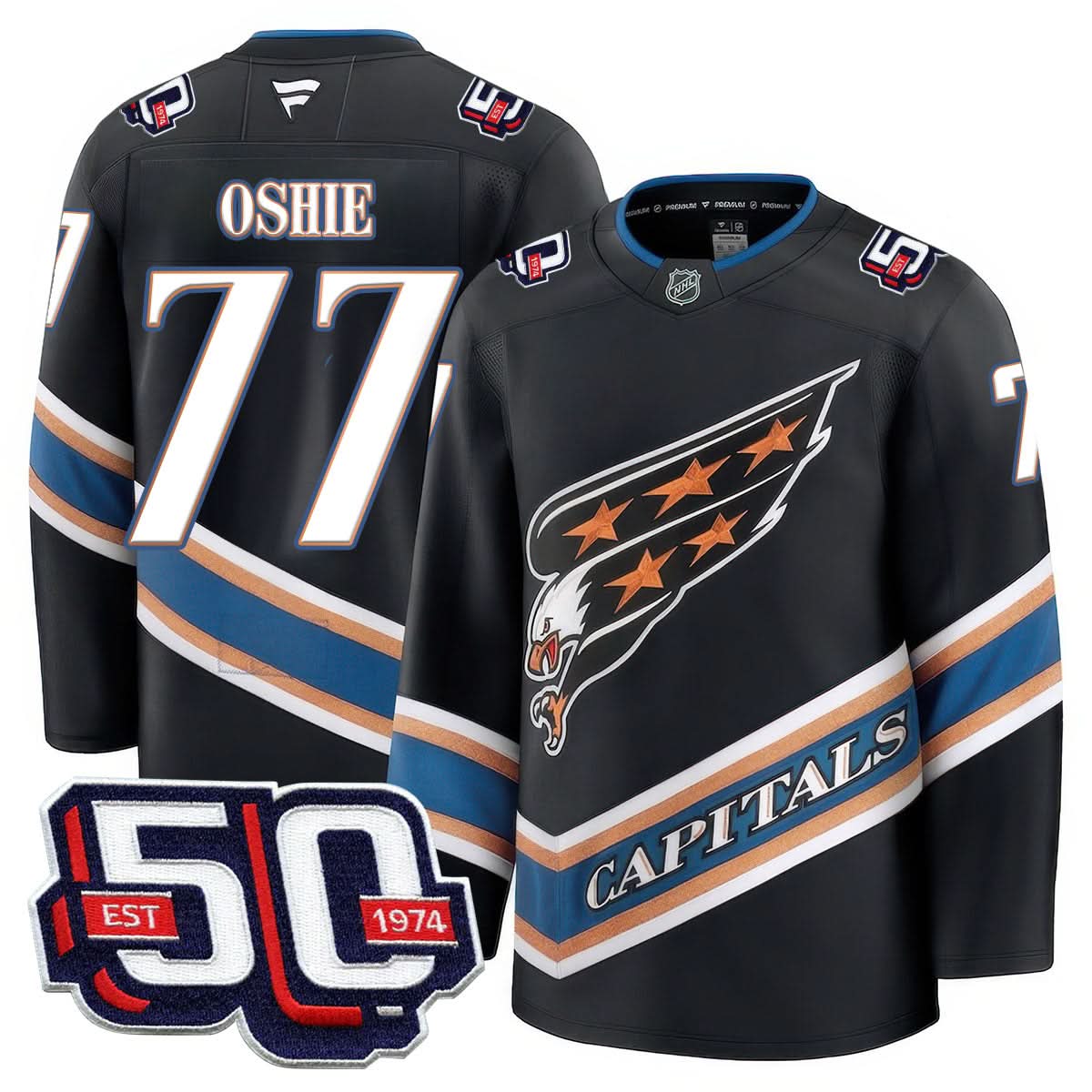 Washington Capitals 50th Anniversary Premium Jersey - All Stitched