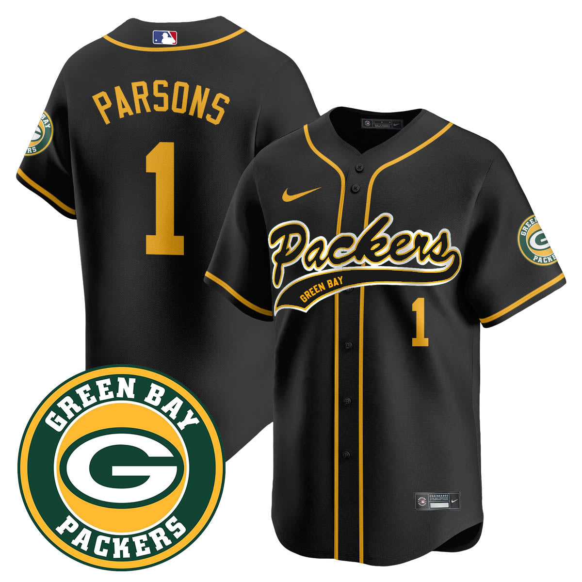 Green Bay Packers Limited Baseball Jersey - All Stitched