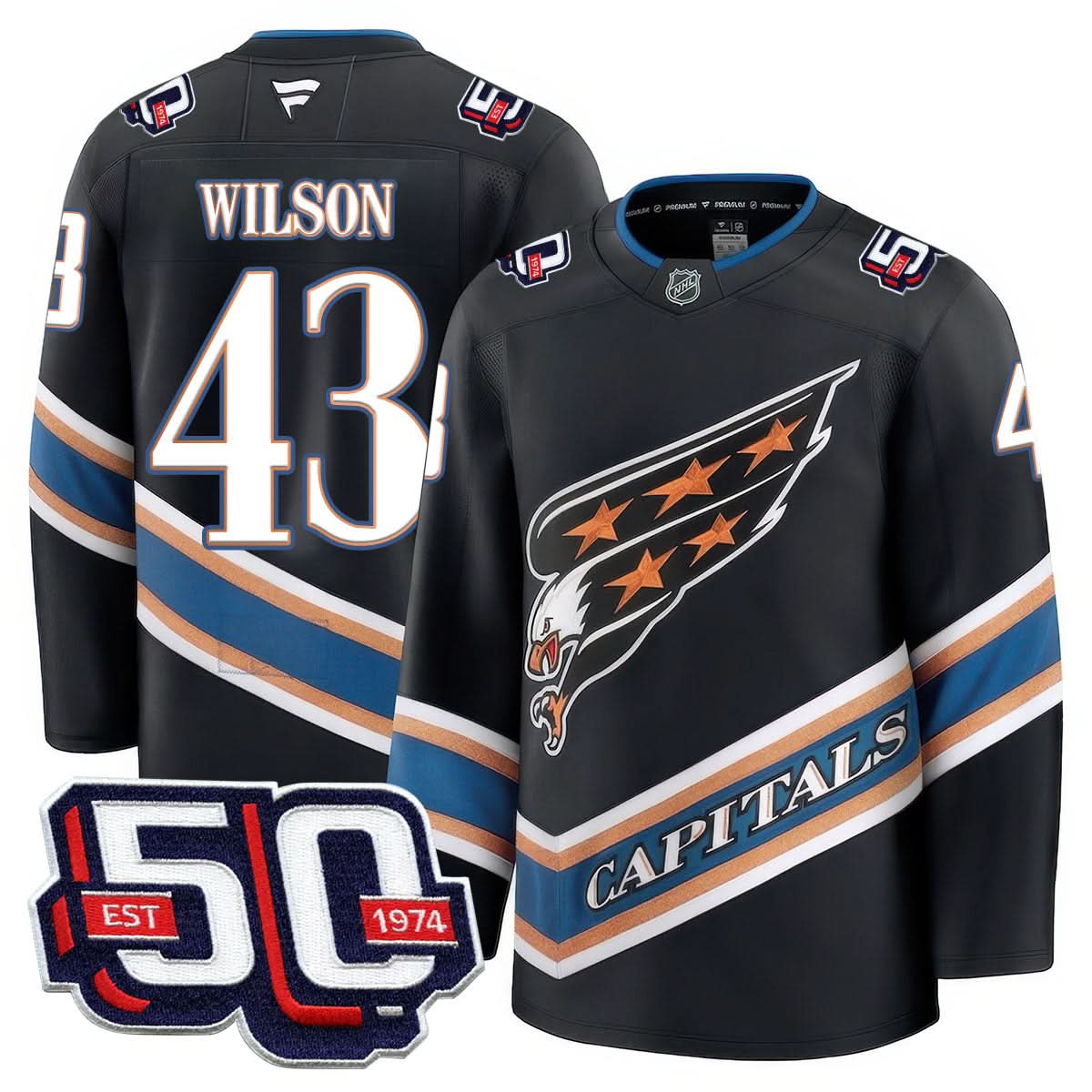 Washington Capitals 50th Anniversary Premium Jersey - All Stitched