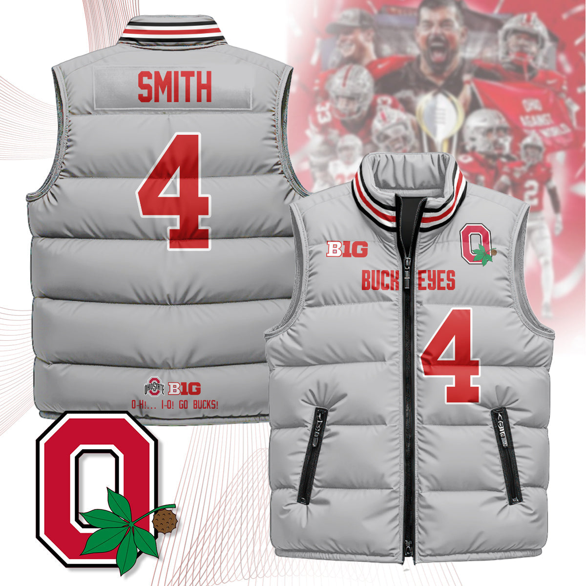 Ohio State Buckeyes Unisex Puffer Vest