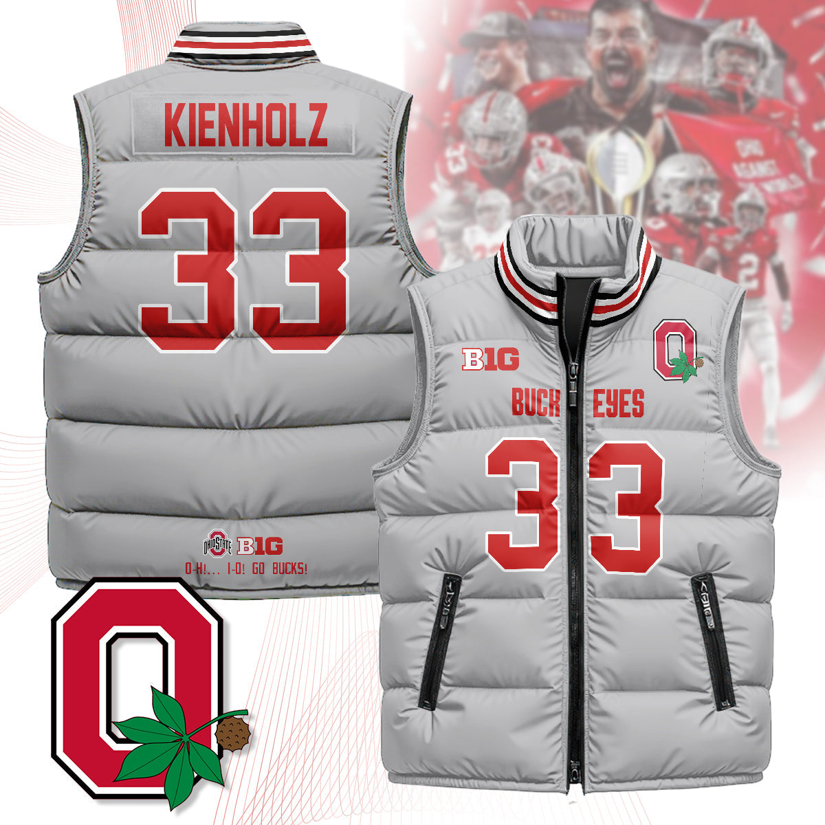 Ohio State Buckeyes Unisex Puffer Vest