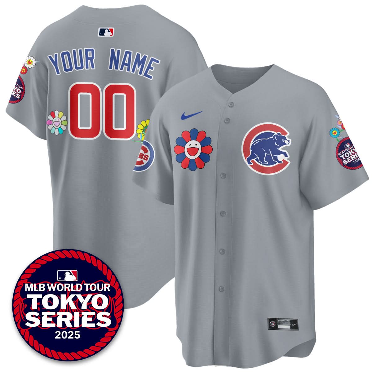 Chicago Cubs Tokyo Series 2025 Vapor Premier Limited Custom Jersey - Stitched
