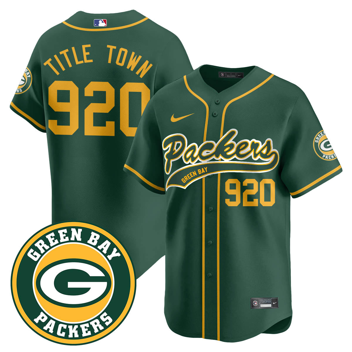 Green Bay Packers Limited Baseball Jersey - All Stitched