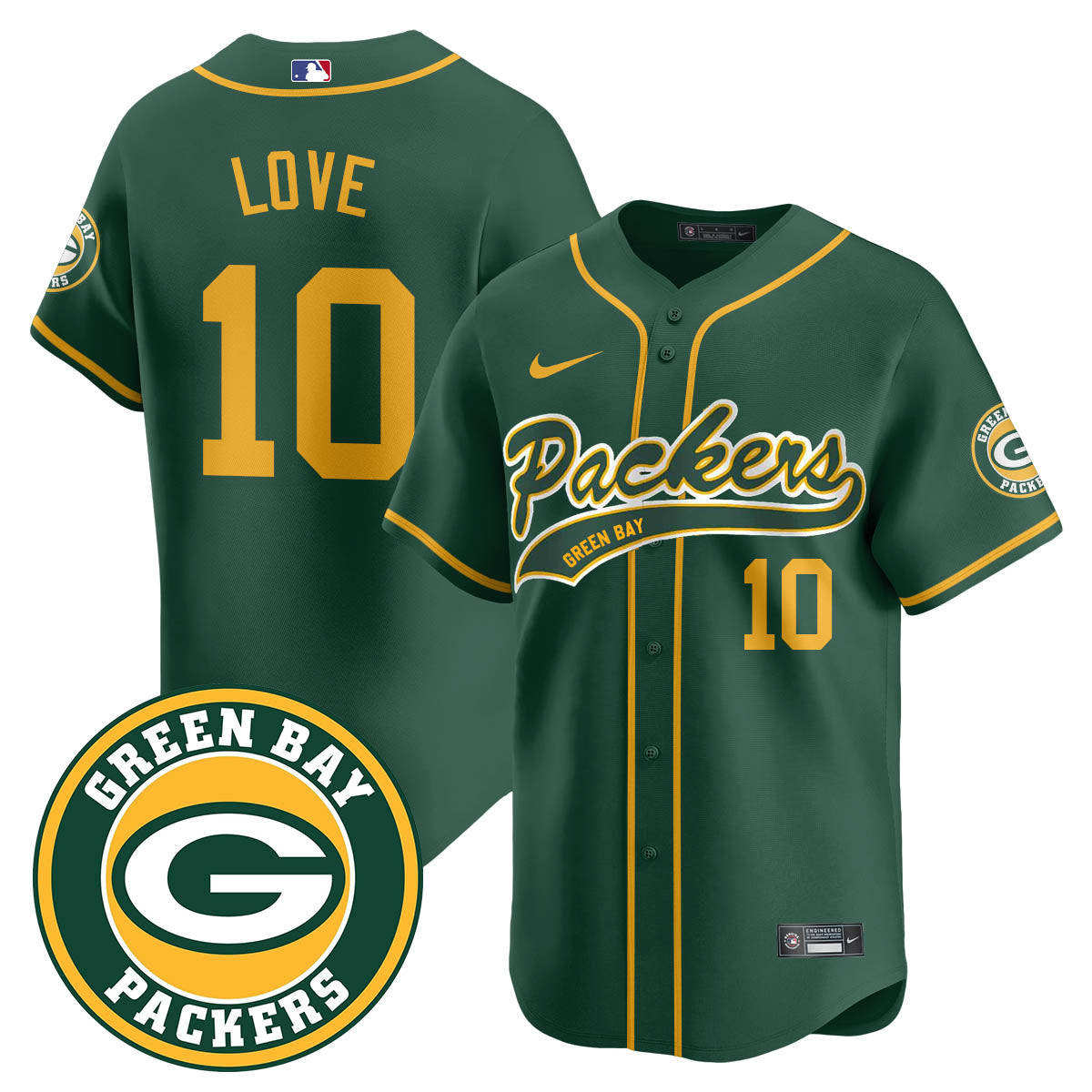 Green Bay Packers Limited Baseball Jersey - All Stitched