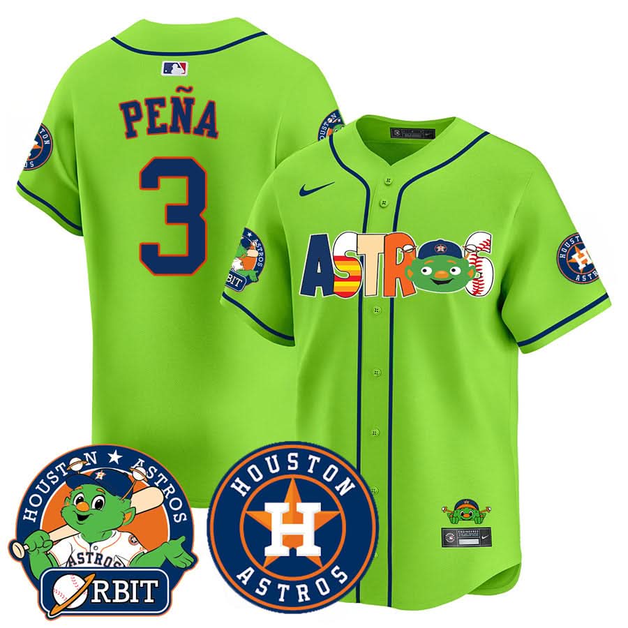 Houston Astros Orbit Vapor Premier Jersey - All Stitched