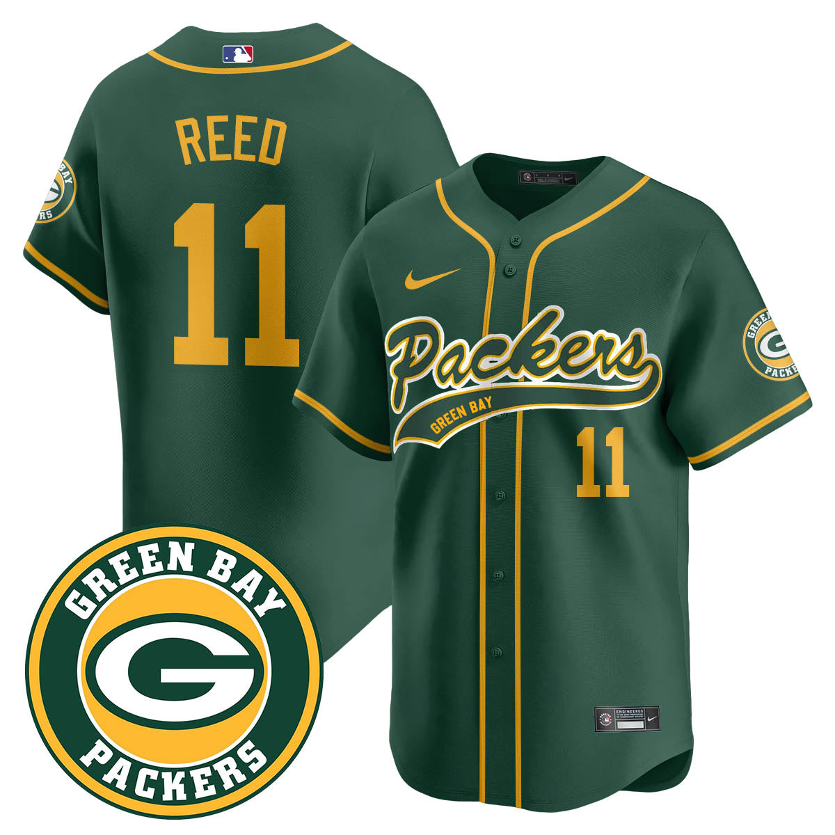Green Bay Packers Limited Baseball Jersey - All Stitched