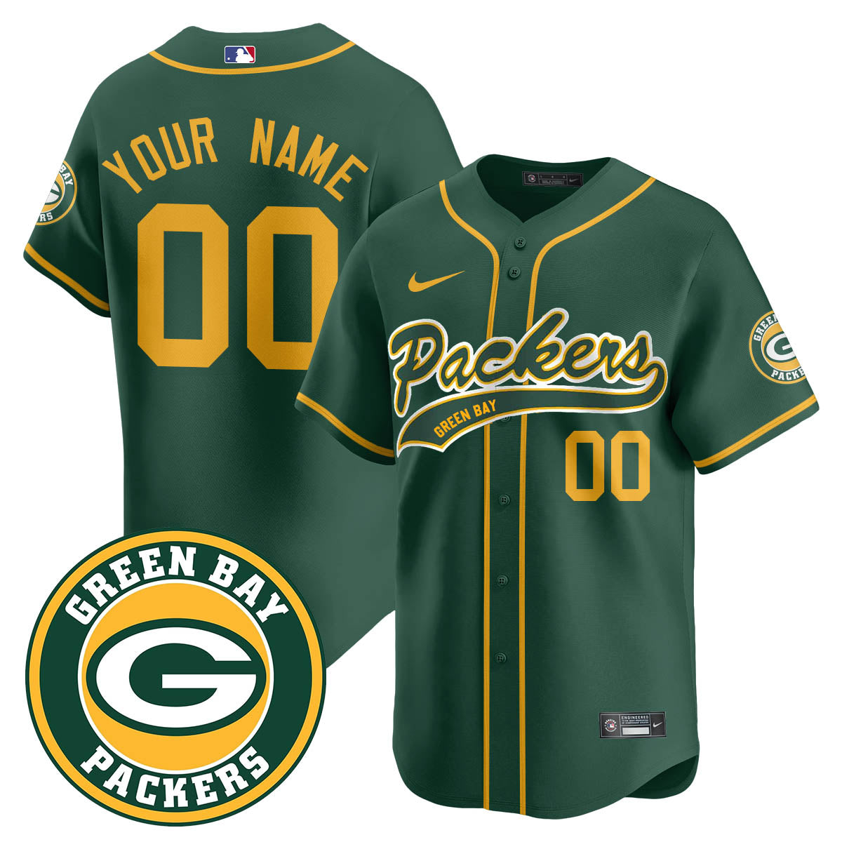 Green Bay Packers Limited Baseball Jersey - All Stitched
