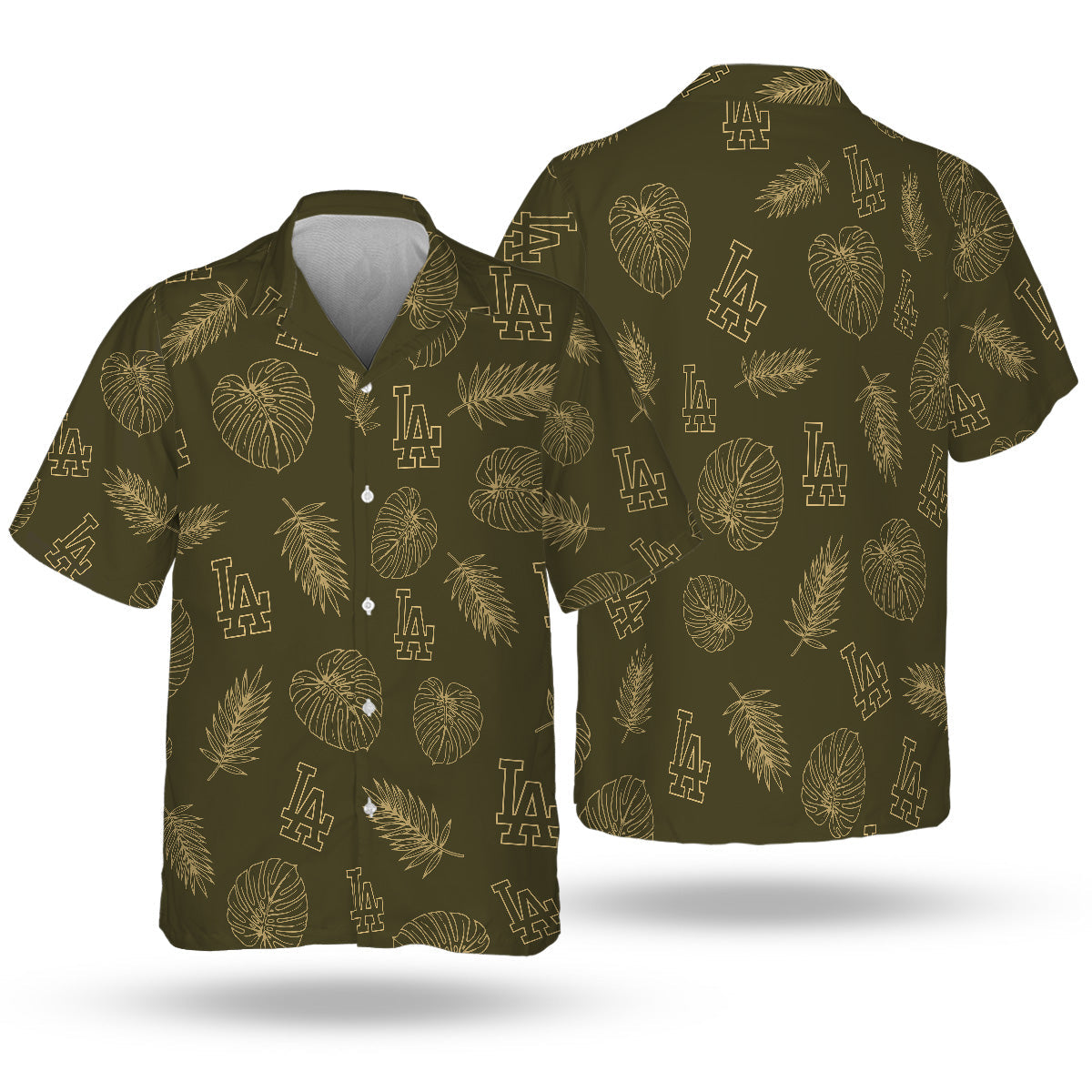 LAD Special Armed Forces Hawaiian Design Button Shirt V3