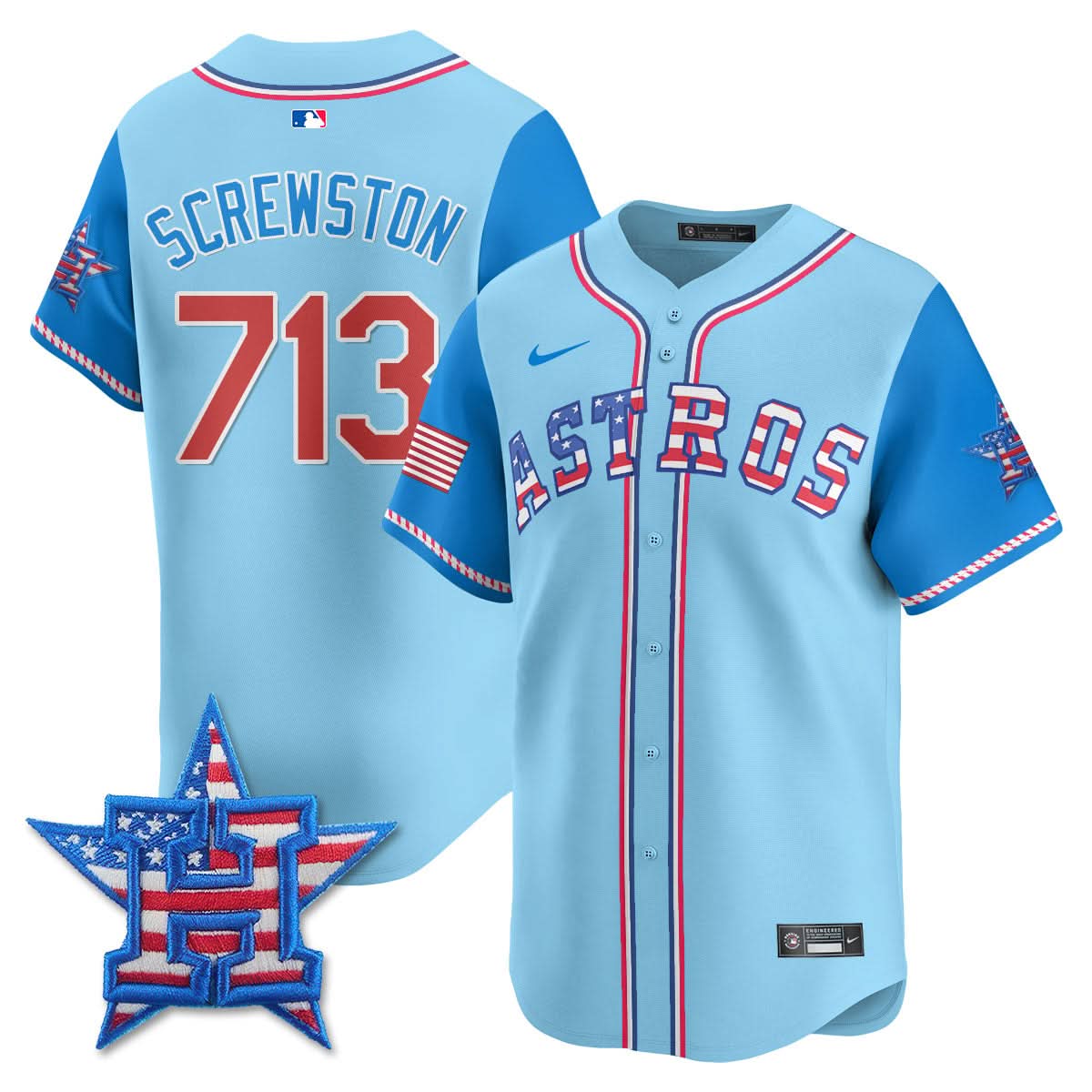 Houston Astros 2025 Fourth of July Jersey - All Stitched