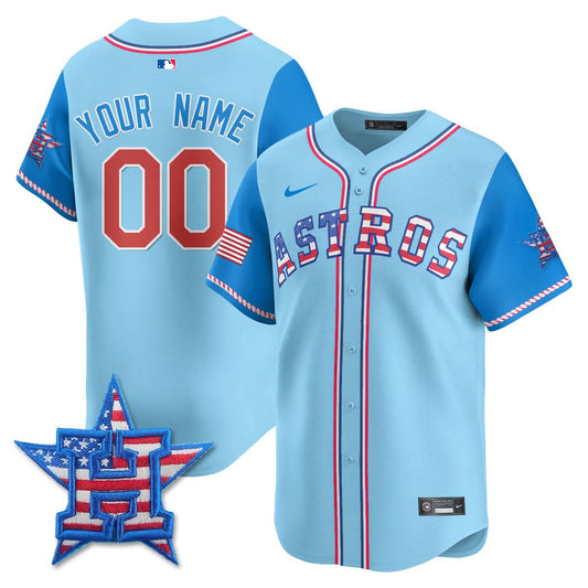 Houston Astros 2025 Fourth of July Custom Jersey - All Stitched