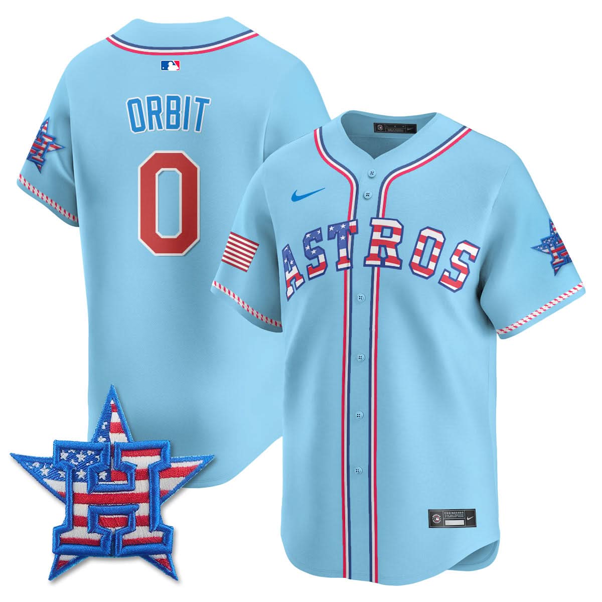 Houston Astros 2025 Fourth of July Jersey - All Stitched