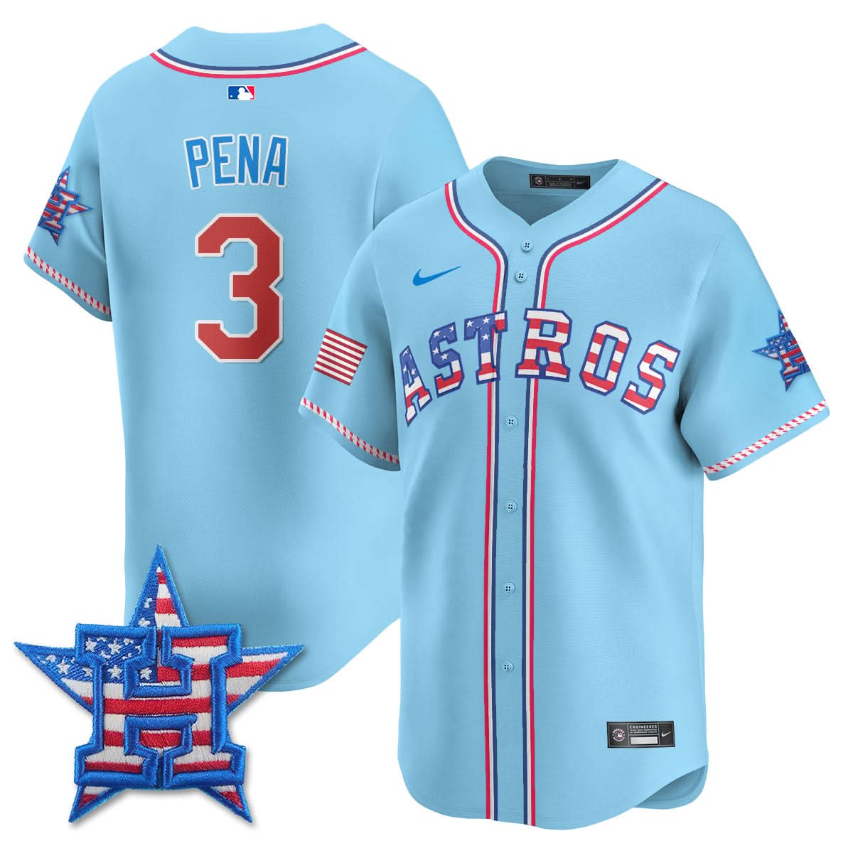 Houston Astros 2025 Fourth of July Jersey - All Stitched