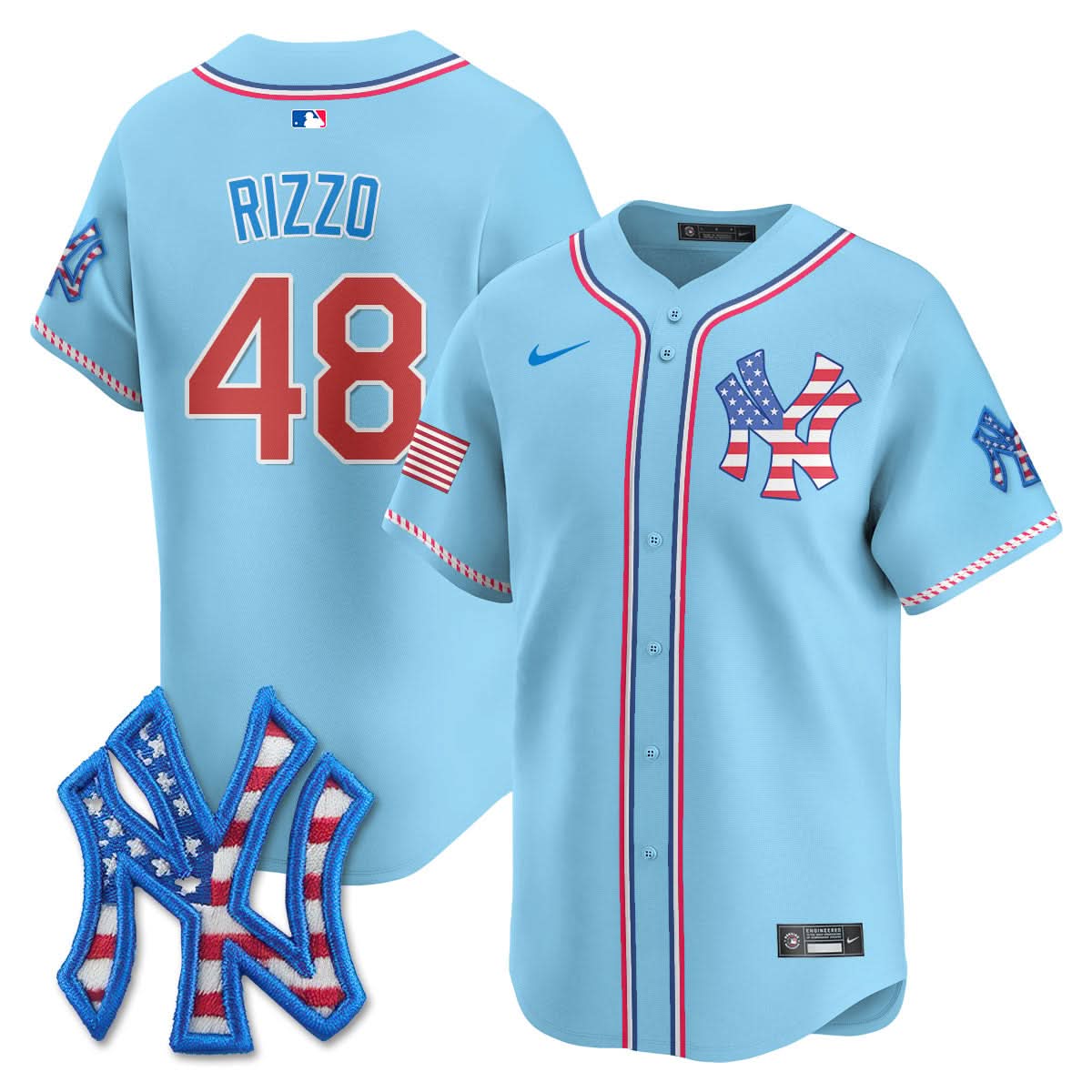 New York Yankees 2025 Fourth of July Jersey - All Stitched