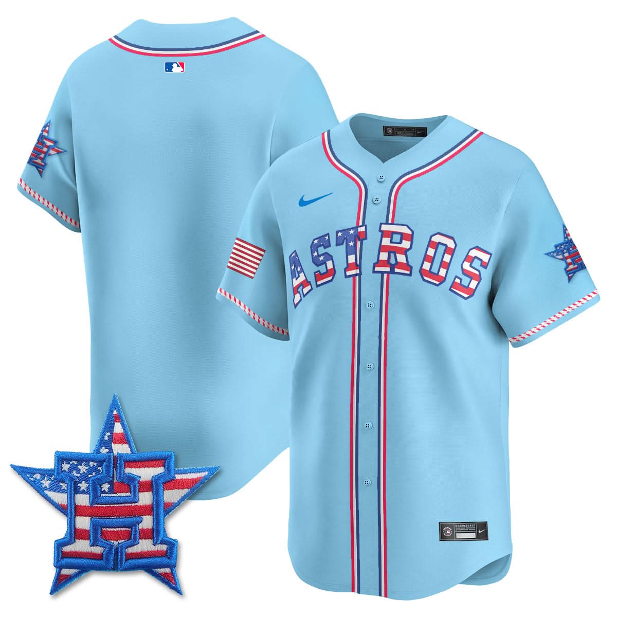 Houston Astros 2025 Fourth of July Jersey - All Stitched