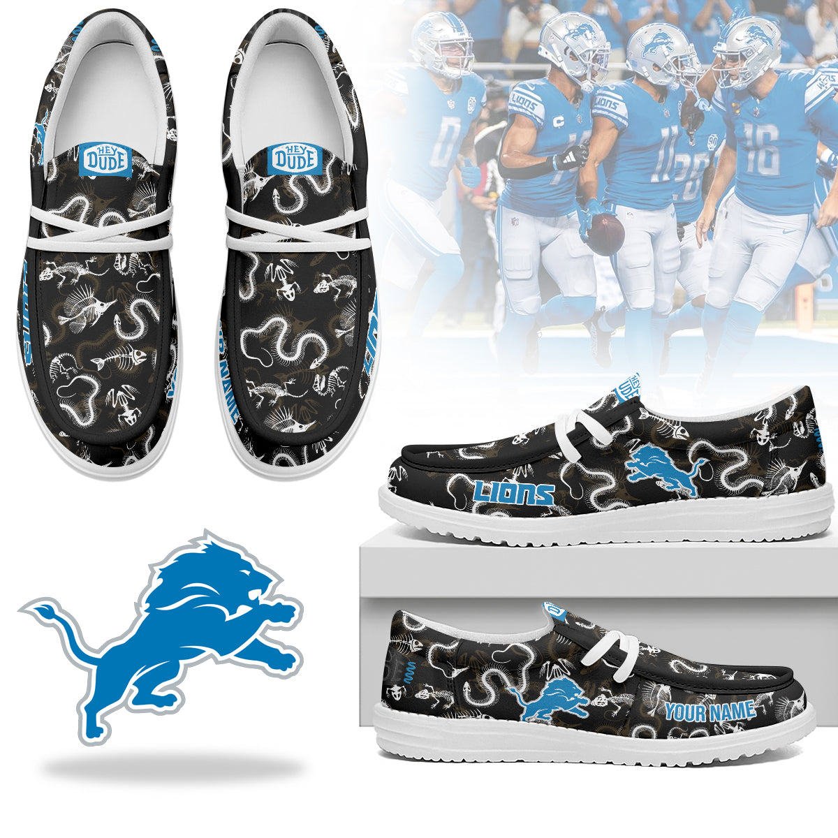 Detroit Lions Halloween Hey Dude Shoes