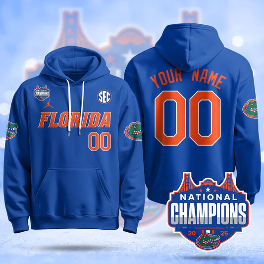 Florida Gators 2025 National Champions Basketball Custom Hoodie - All Stitched