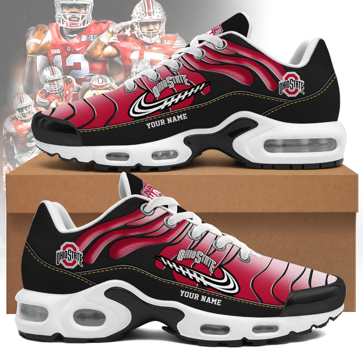 Ohio State Buckeyes Personalized Air Max Shoes