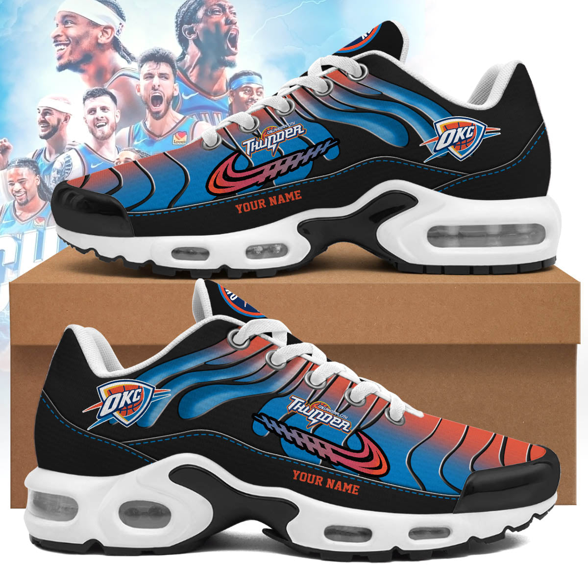 Oklahoma City Thunder Personalized Air Max Shoes