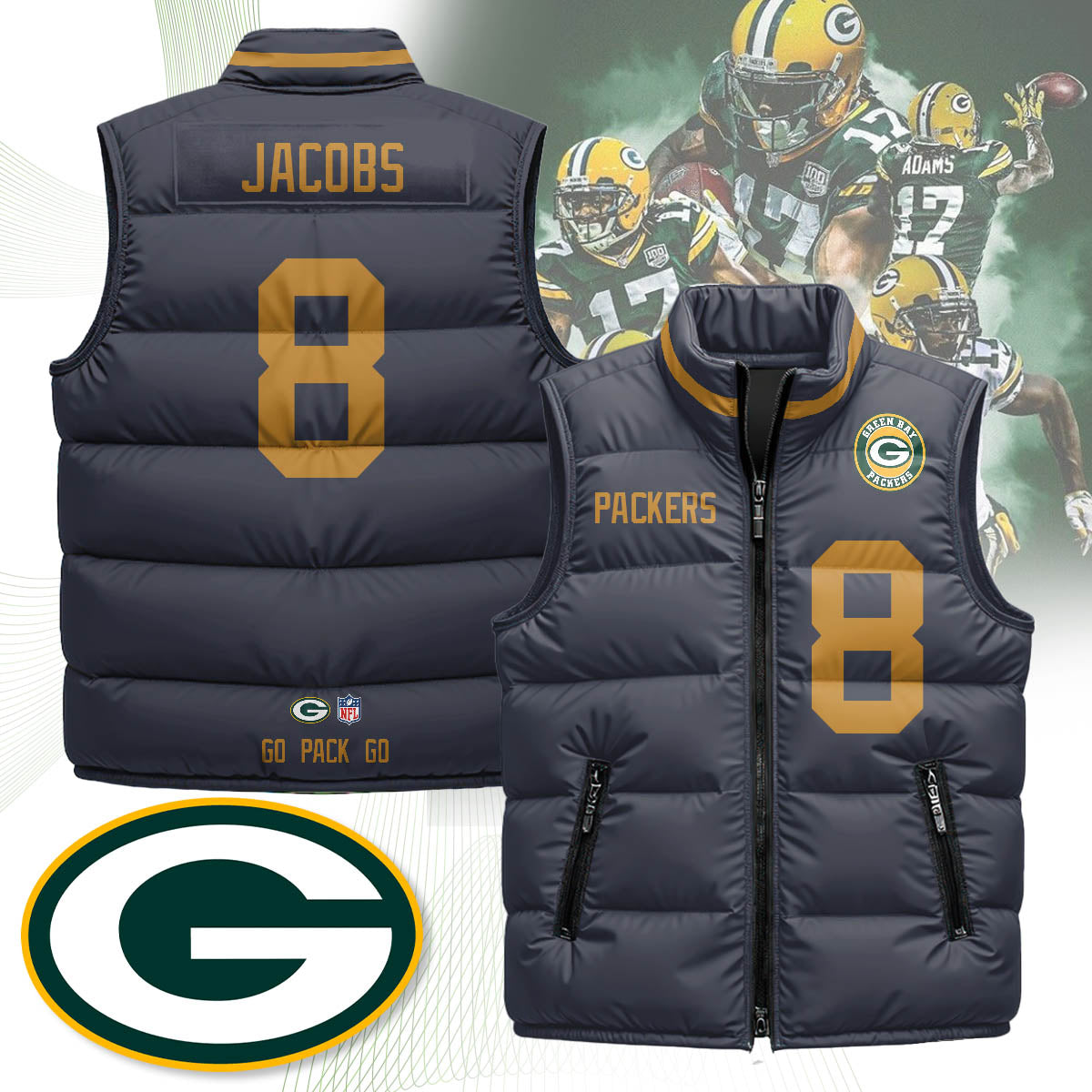 Green Bay Packers Unisex Puffer Vest