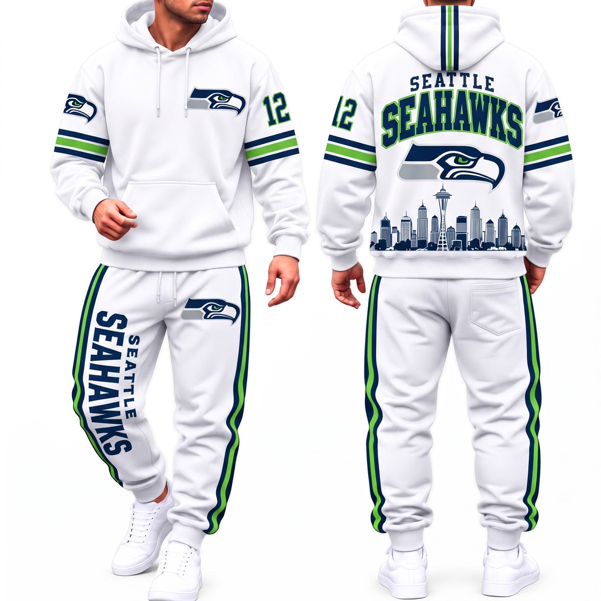 SEA Streetwear Hoodie Pants Set - Printed