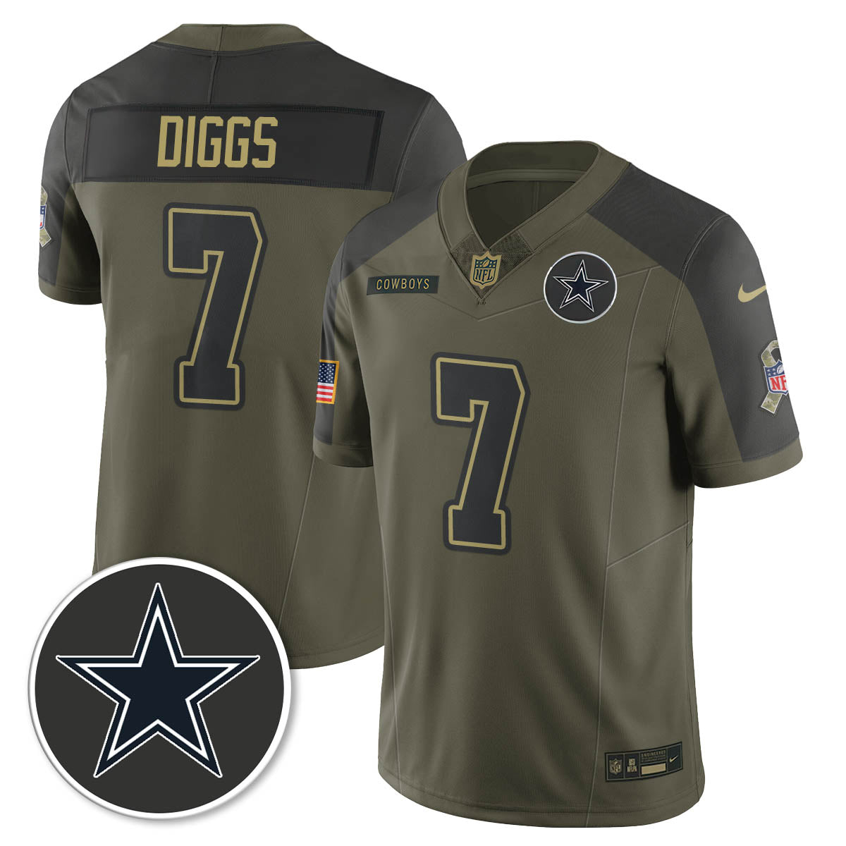 Dallas Cowboys 2025 Salute to Service Limited Jersey - All Stitched