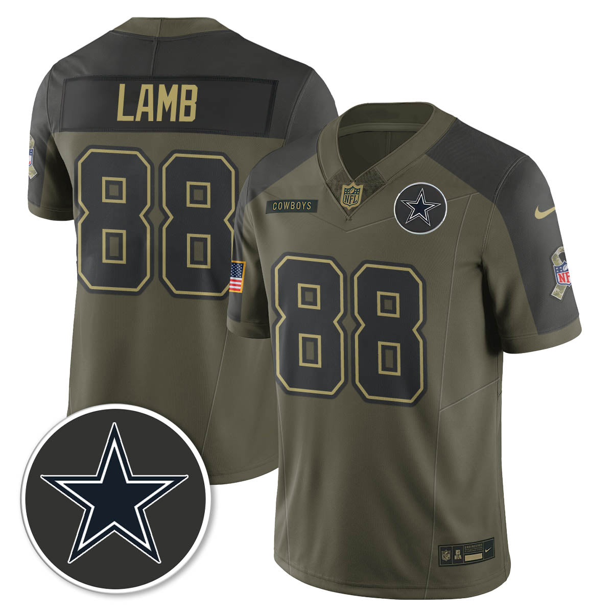 Dallas Cowboys 2025 Salute to Service Limited Jersey - All Stitched