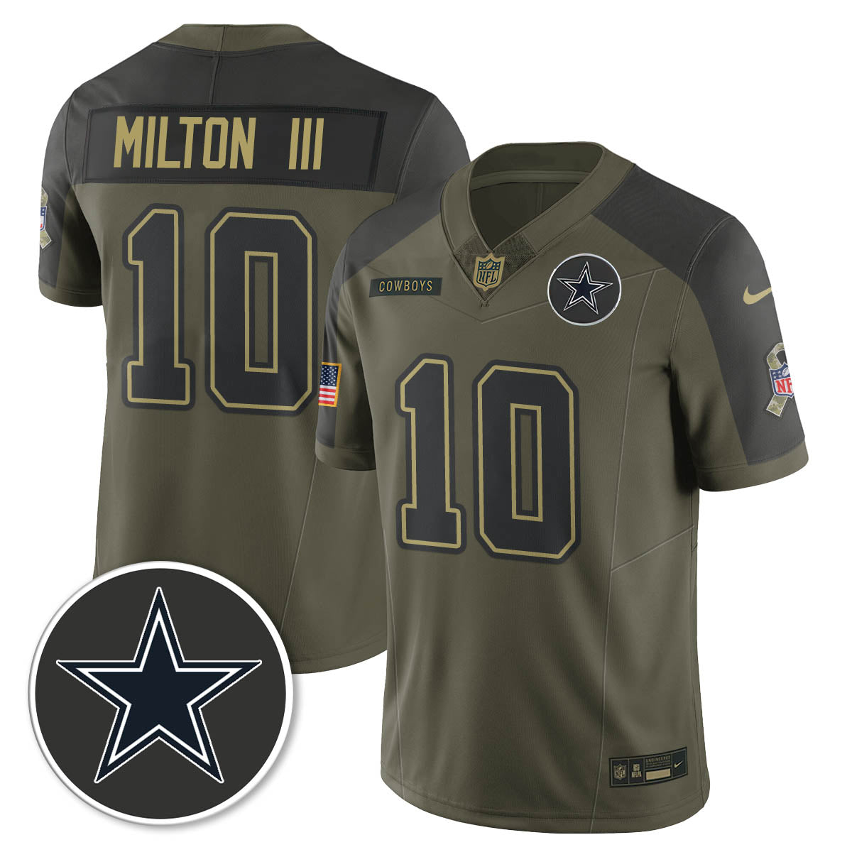 Dallas Cowboys 2025 Salute to Service Limited Jersey - All Stitched