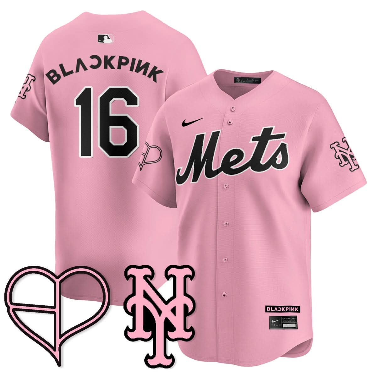 New York Mets BLΛƆKPIИK 2025 Limited Jersey - All Stitched