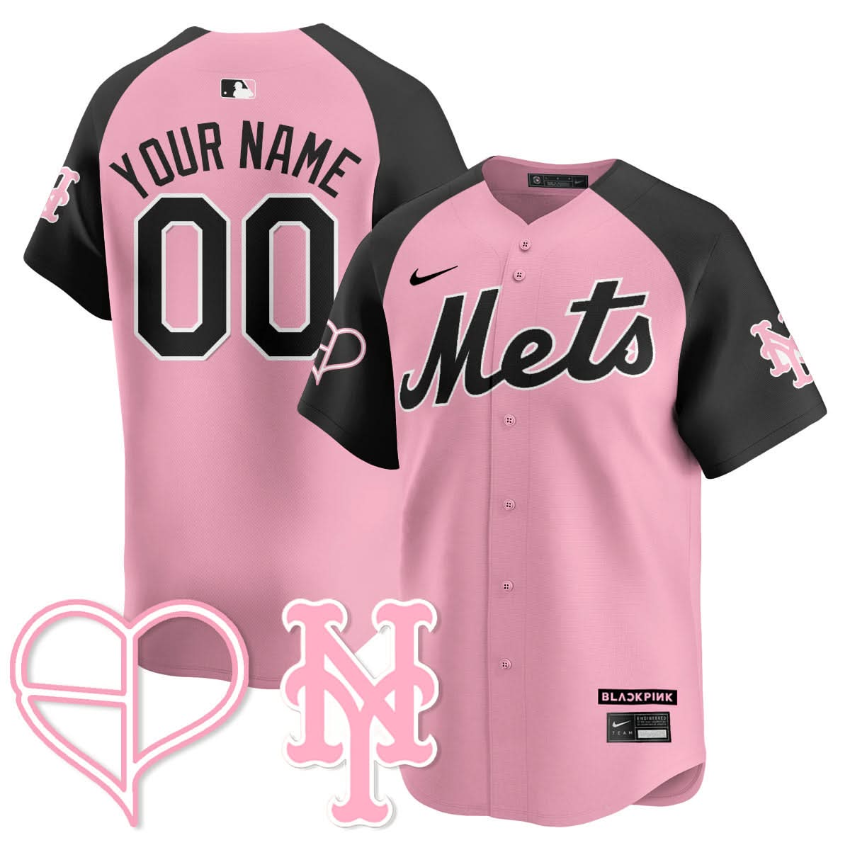 New York Mets BLΛƆKPIИK 2025 Limited Custom Jersey - All Stitched