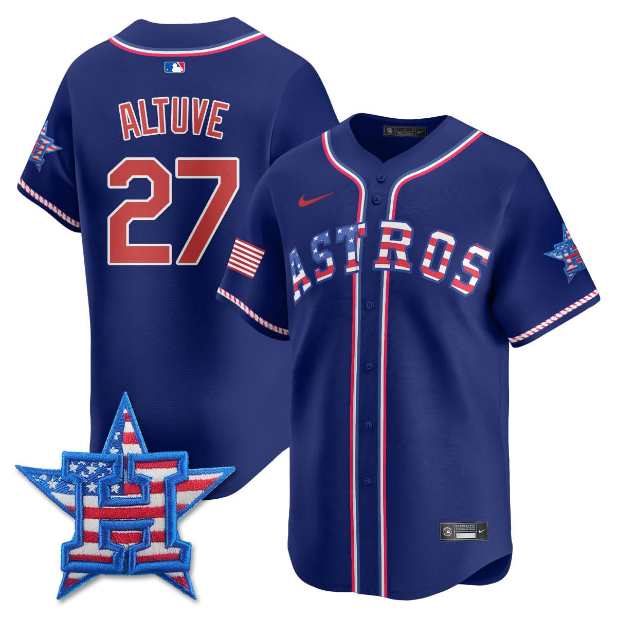 Houston Astros 2025 Fourth of July Jersey - All Stitched