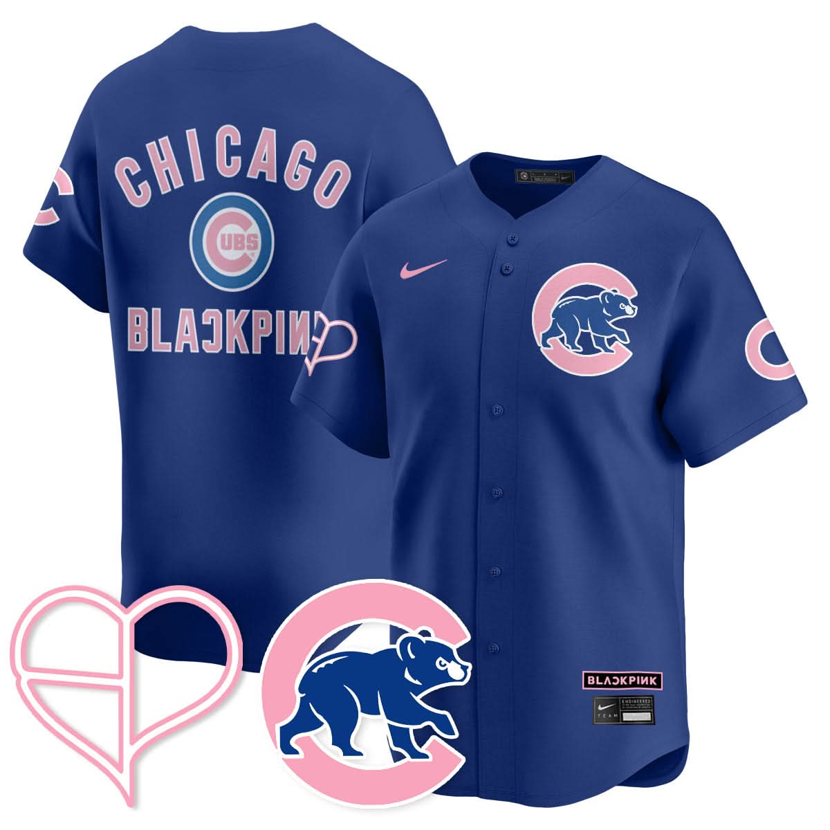 Chicago Cubs BLΛƆKPIИK 2025 Limited Jersey - All Stitched