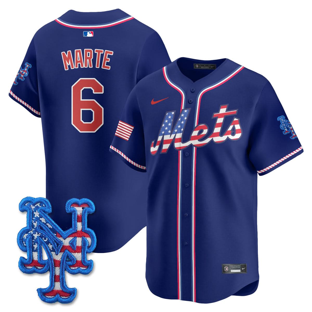 New York Mets 2025 Fourth of July Jersey - All Stitched