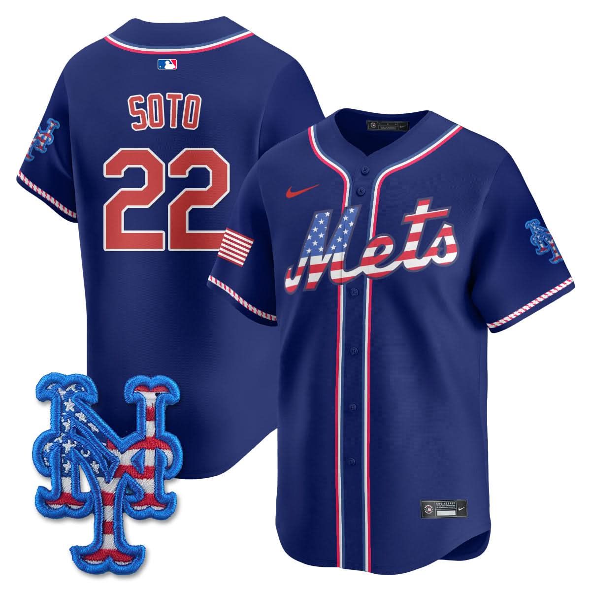 New York Mets 2025 Fourth of July Jersey - All Stitched