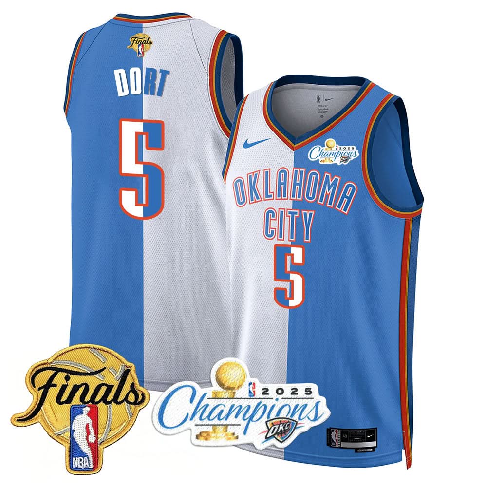 Oklahoma City Thunder 2025 NBA Champions Jersey - All Stitched