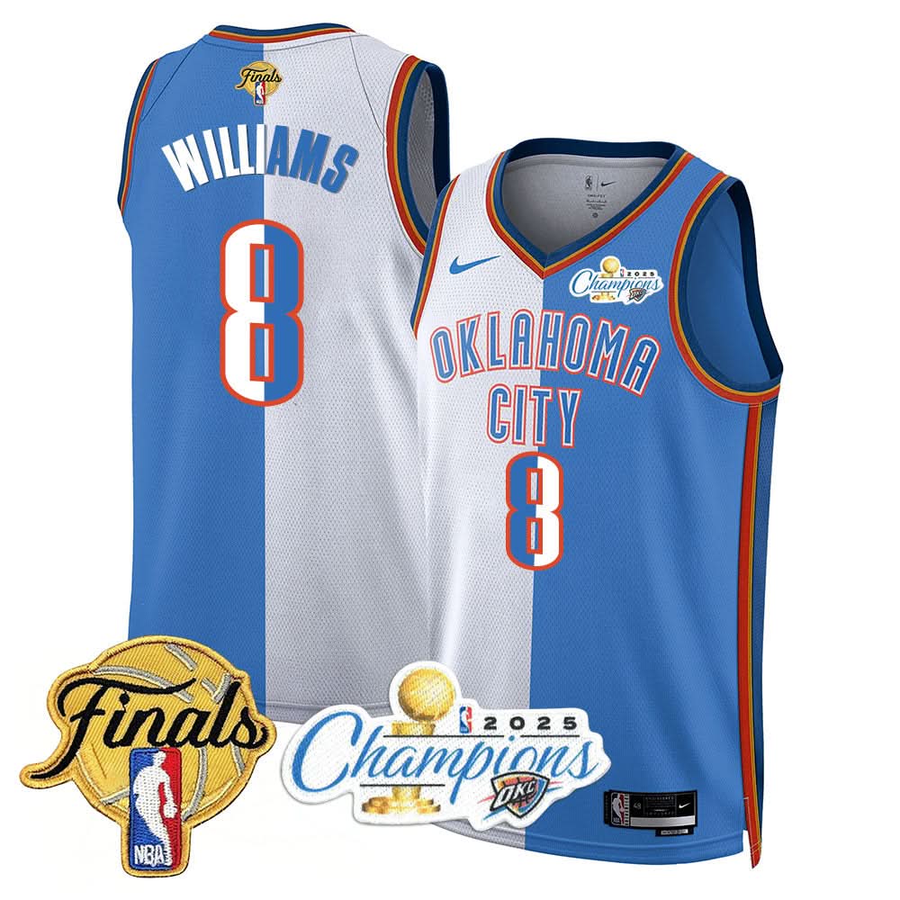 Oklahoma City Thunder 2025 NBA Champions Jersey - All Stitched