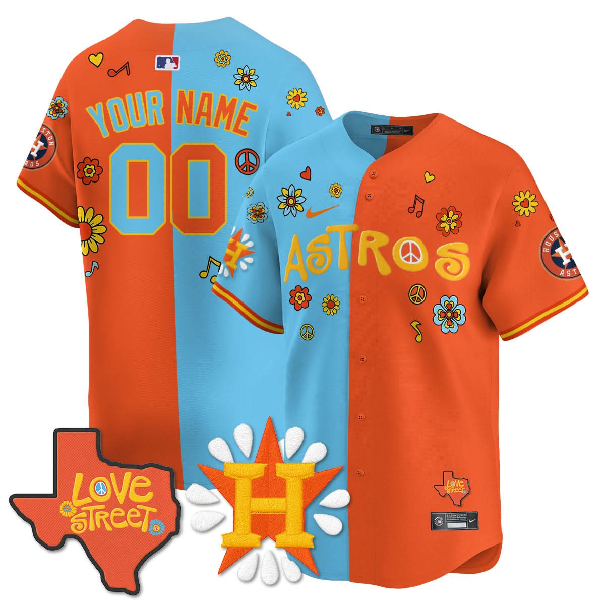 Houston Astros "Love Street" Limited Custom Jersey - Stitched